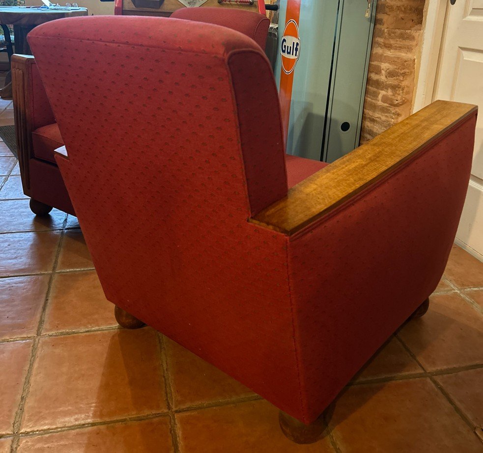 Paire De Fauteuils Art Deco 1930 -photo-3