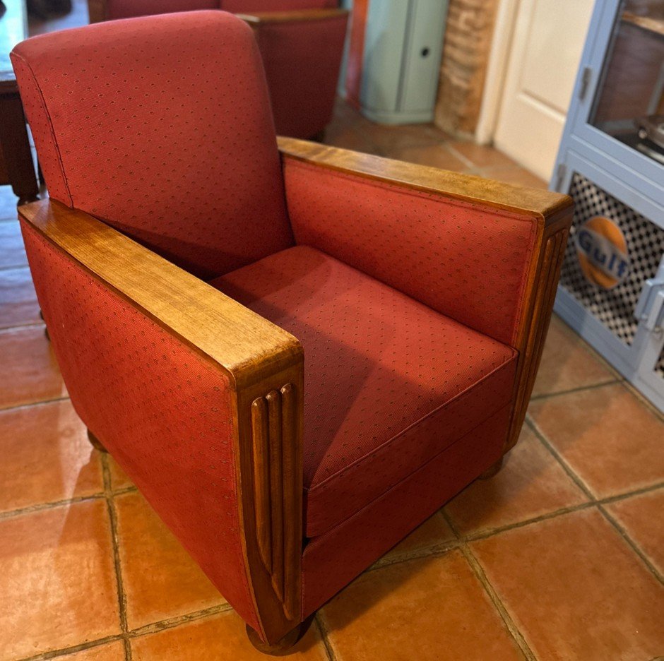 Paire De Fauteuils Art Deco 1930 -photo-2