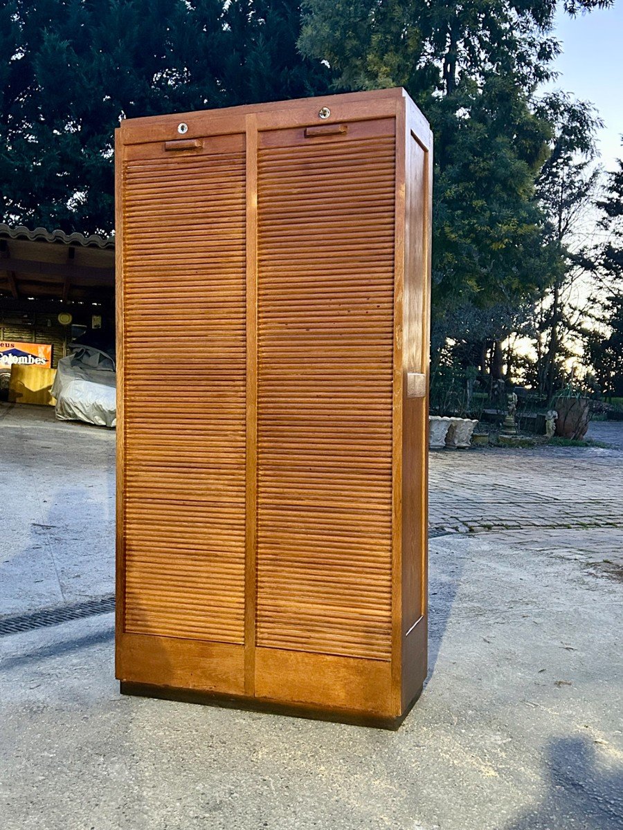 Double Curtain Filing Cabinet 1940/50 -photo-3