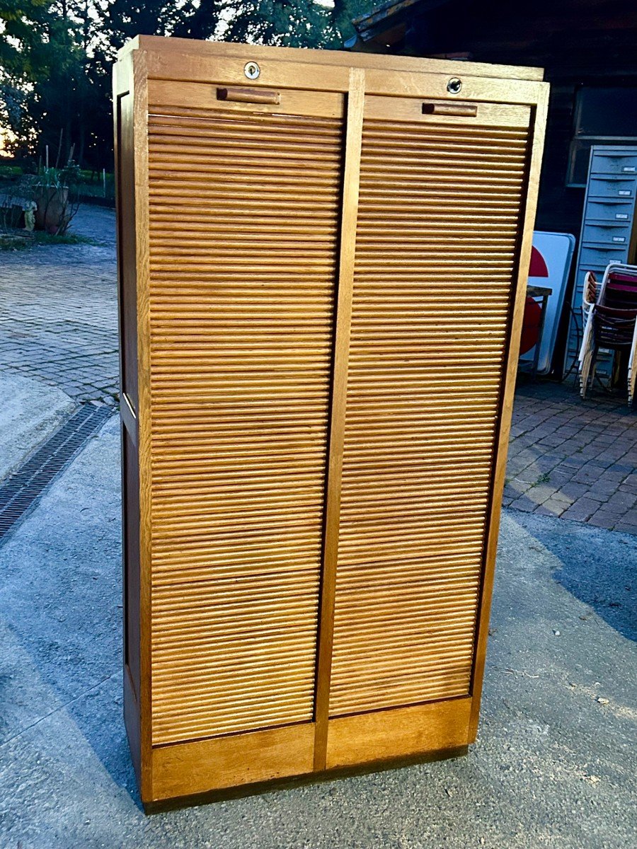 Double Curtain Filing Cabinet 1940/50 -photo-4