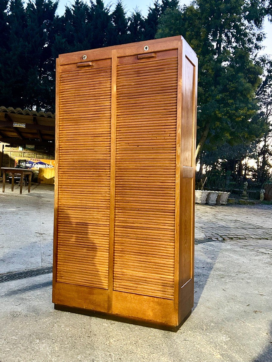 Double Curtain Filing Cabinet 1940/50 -photo-3