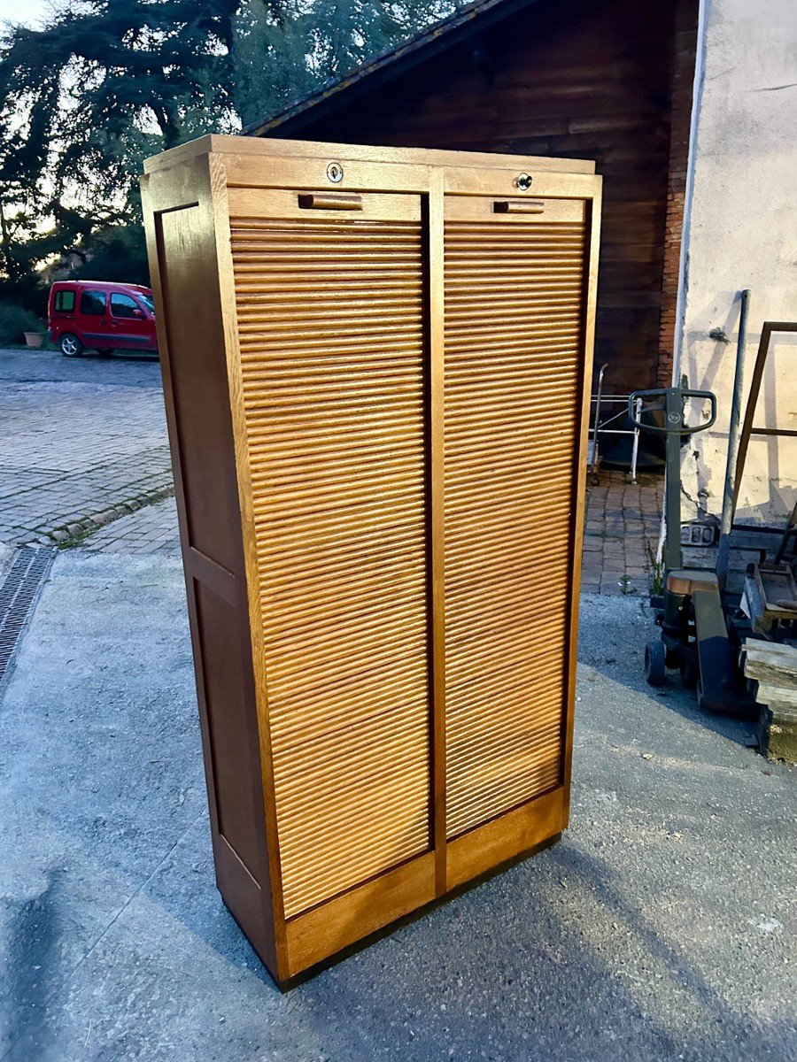 Double Curtain Filing Cabinet 1940/50 -photo-4