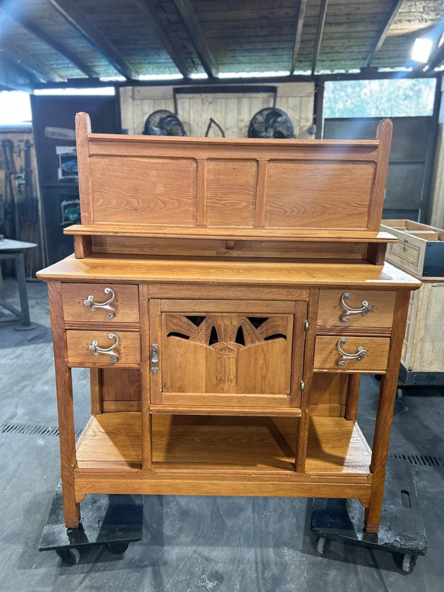 Art Nouveau Oak Serving Trolley 1900/1920 -photo-7