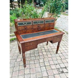 Bureau Napoleon III A Gradin En Acajou 