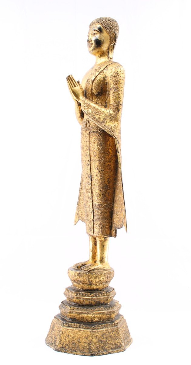 Grand Bouddha En Bronze-photo-2