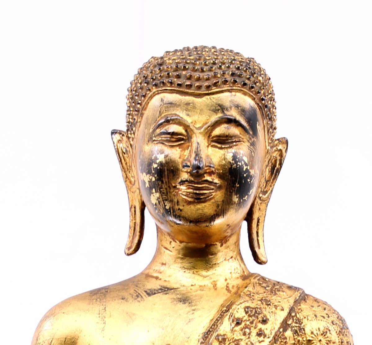 Grand Bouddha En Bronze-photo-5