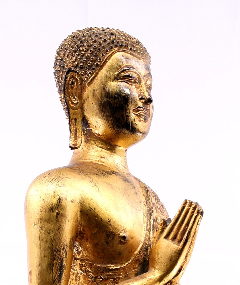 Grand Bouddha En Bronze-photo-6