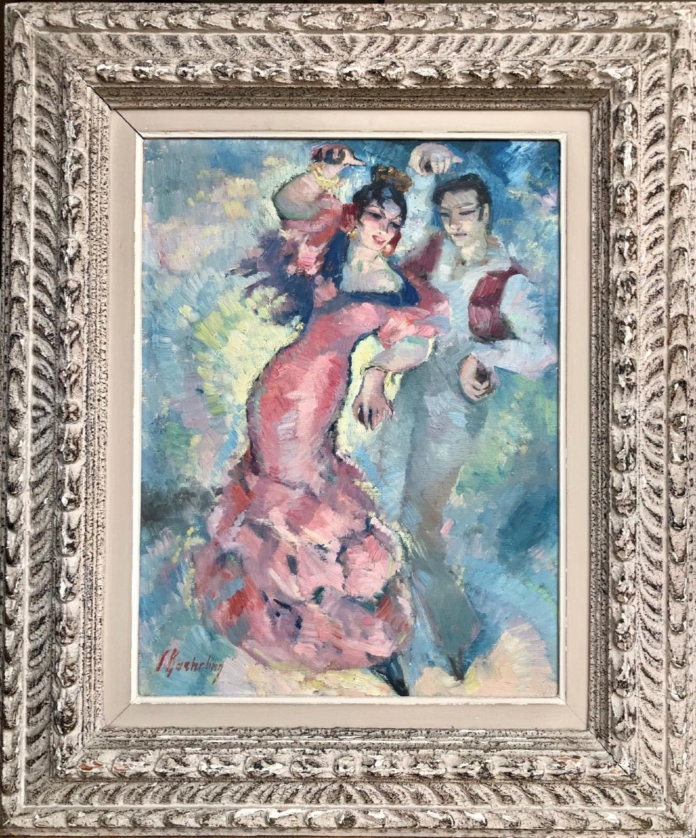 Suzanne Kaehrling (1902-1985) La Danseuse Rouge Flamenco 