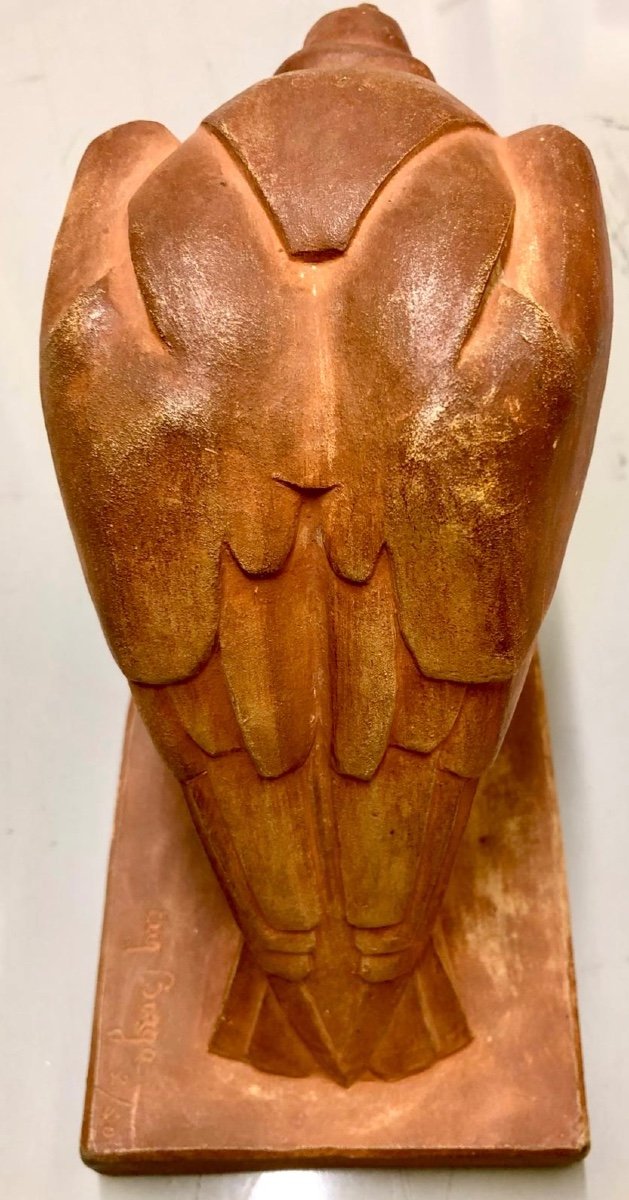 Eugène Antoine Borga (1872-1926) Eagle Terracotta Sculpture