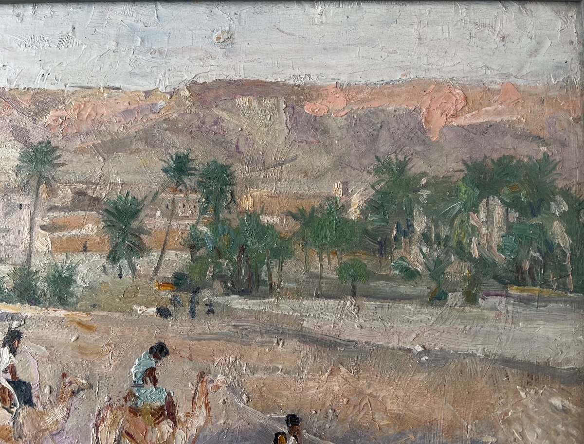 Raymond Tellier (1897-1985) Paysage Orientaliste Mauritanie-photo-2