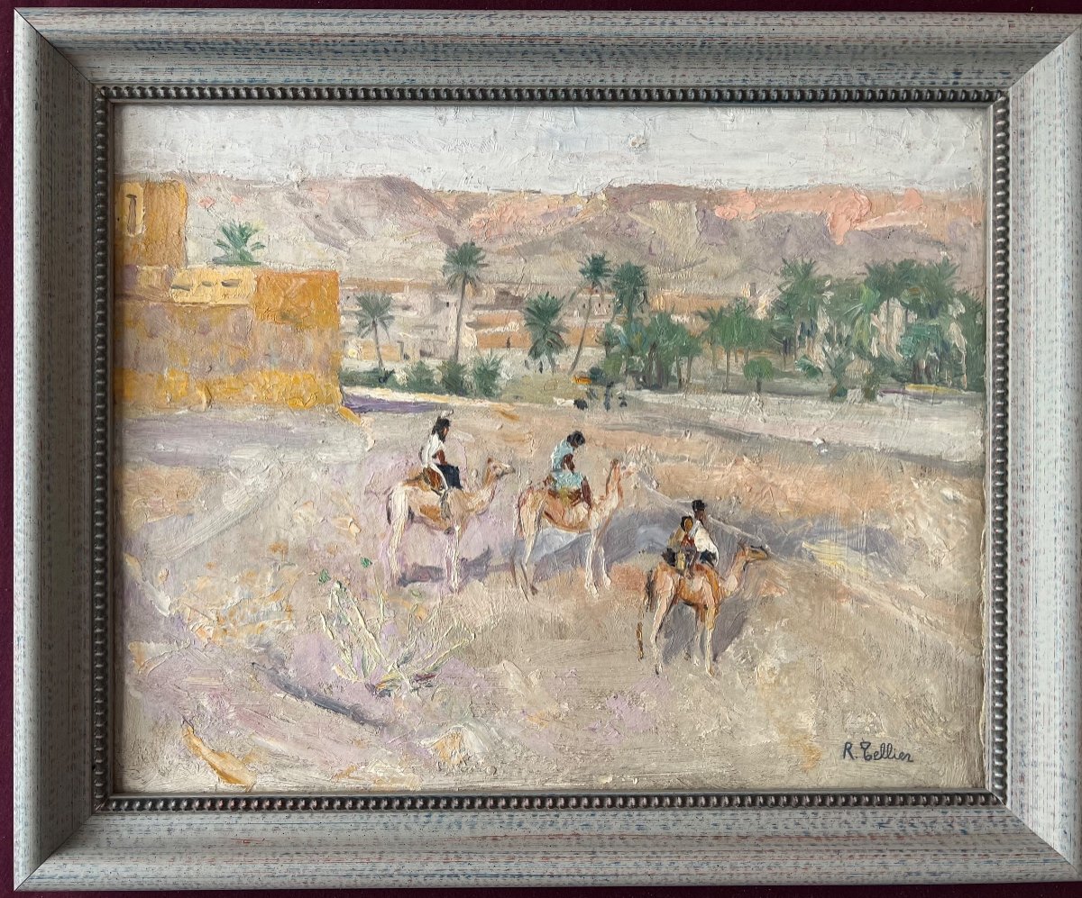 Raymond Tellier (1897-1985) Paysage Orientaliste Mauritanie