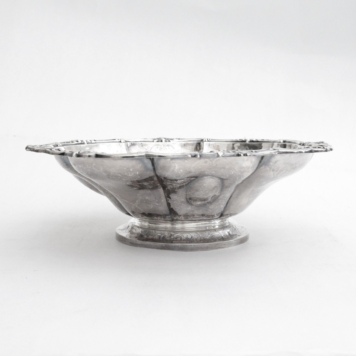 Martial Fray (1849 - 1861) Large Fruit Bowl In Sterling Silver XIXth Century-photo-5