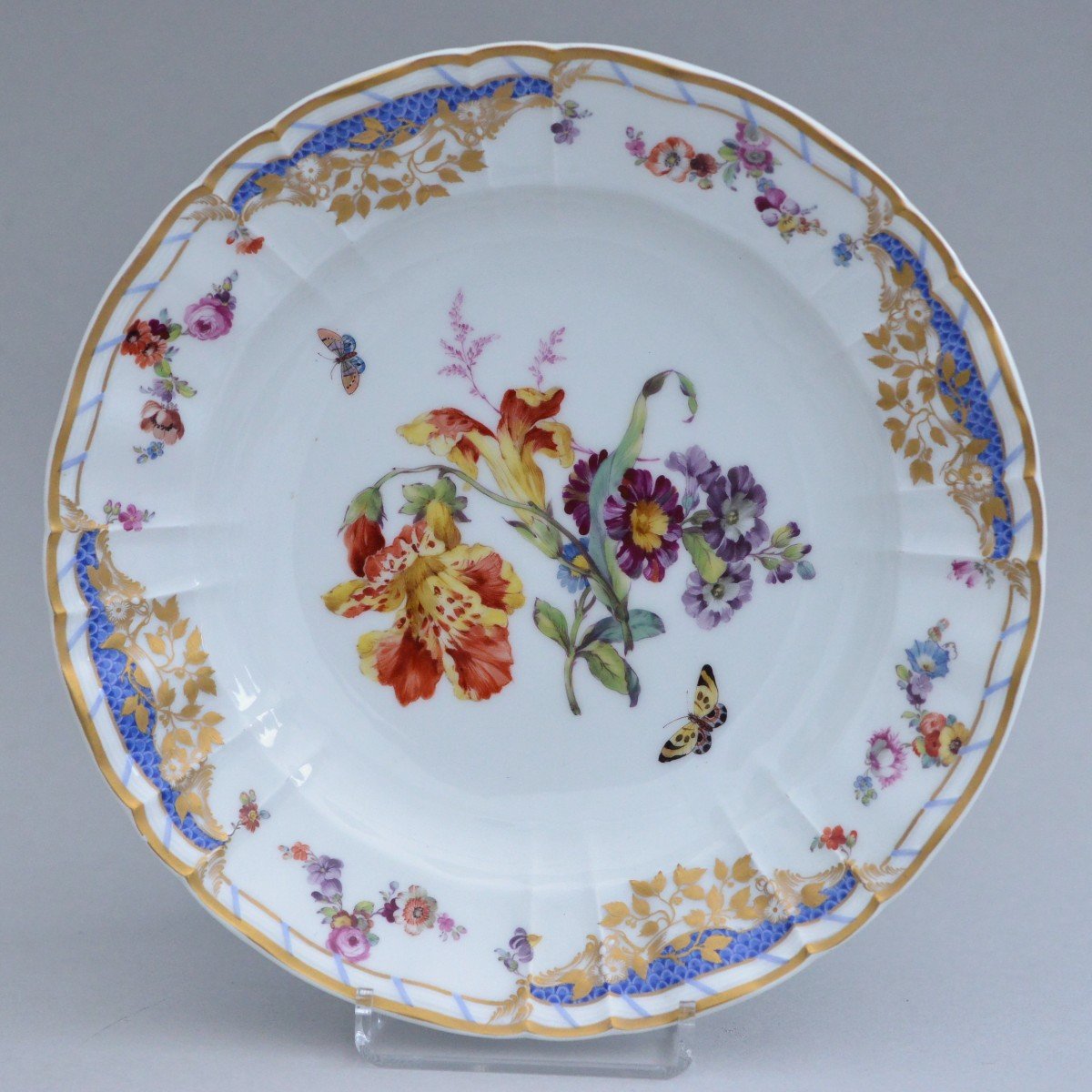 Assiette En Porcelaine De Berlin KPM De Service Bresslauer Stadtschlosses Circa 1900