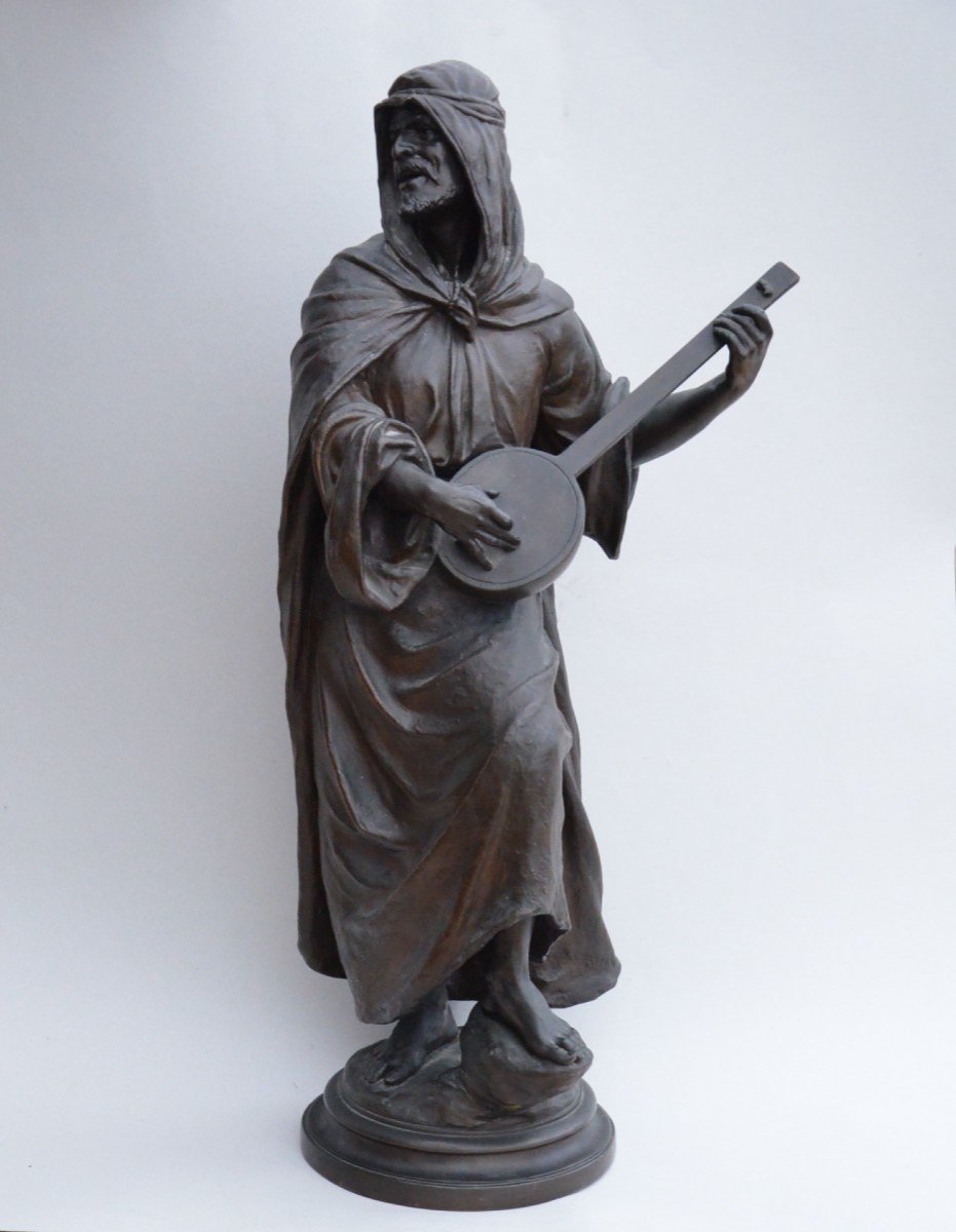 Alois Mayer (1855–1939) Sculpture Musicien Oriental 1914-photo-2