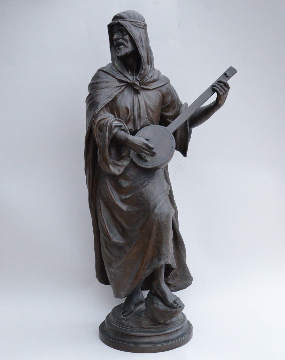 Alois Mayer (1855–1939) Sculpture Oriental Musician  1914