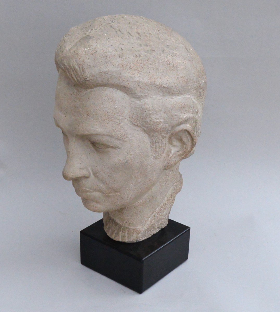 Marguerite Akarova (1904-1999) Plate Sculpture Bust Of Woman -photo-2