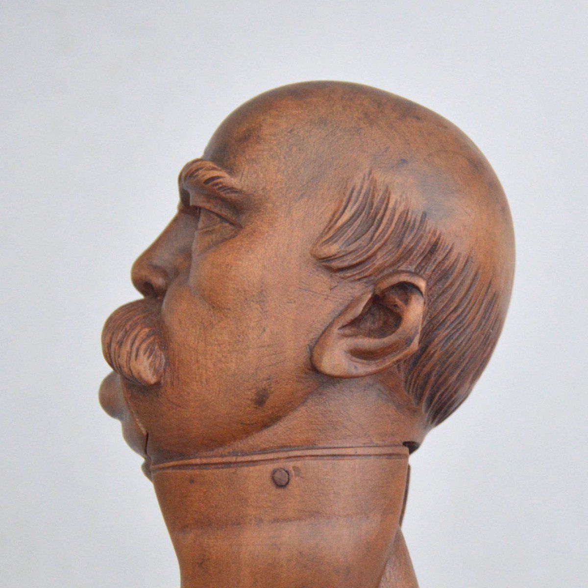 Casse-noix En Bois Sculpté Tête Du Otto von Bismarck Circa 1900-photo-1