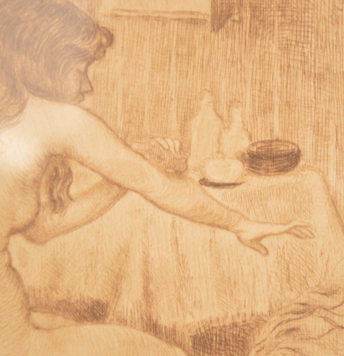 Théo Van Rysselberghe (1862 - 1926) The Toilet, 1897 Drypoint-photo-6