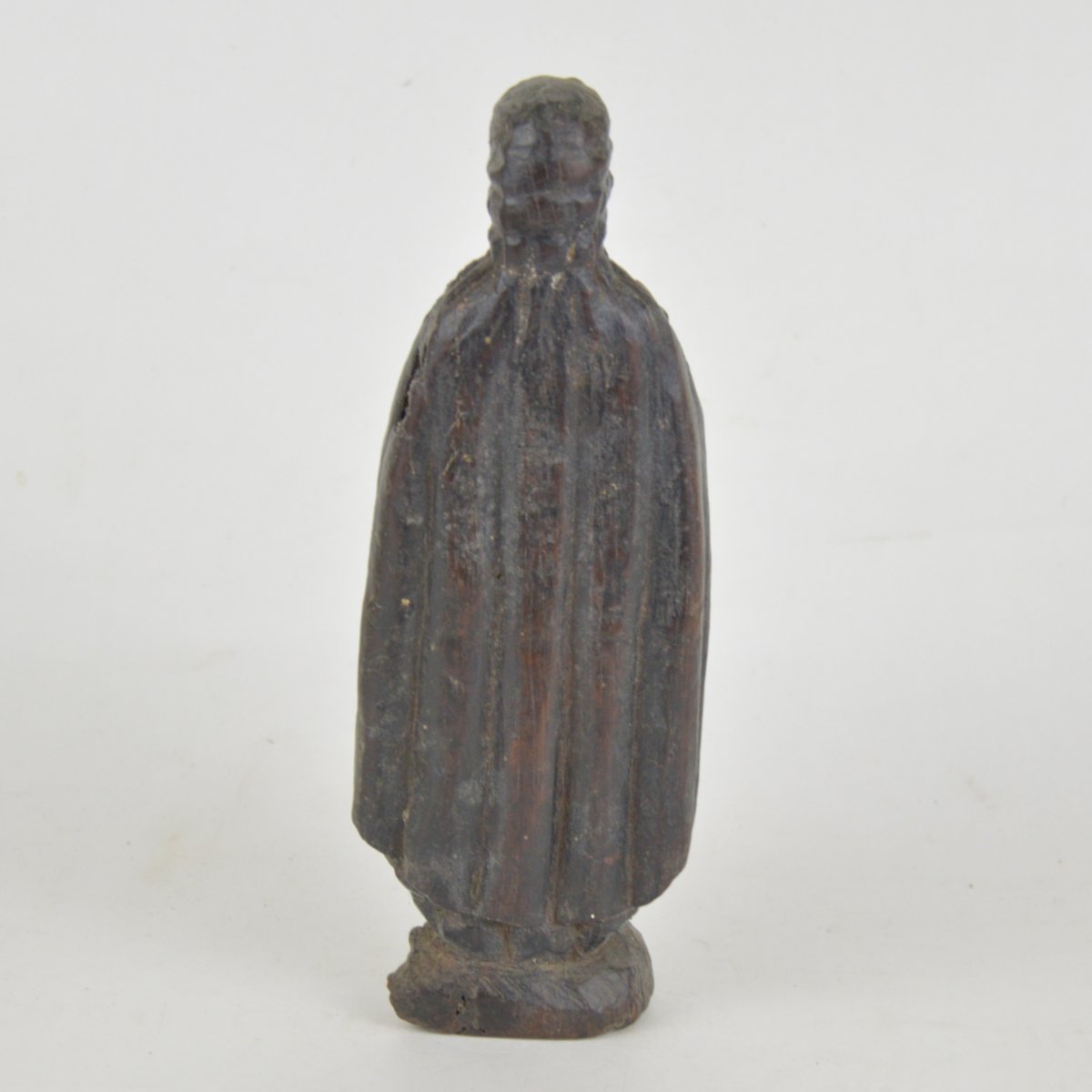  Carved Patinated Wooden Statue Of A Saint 18th Century-photo-4