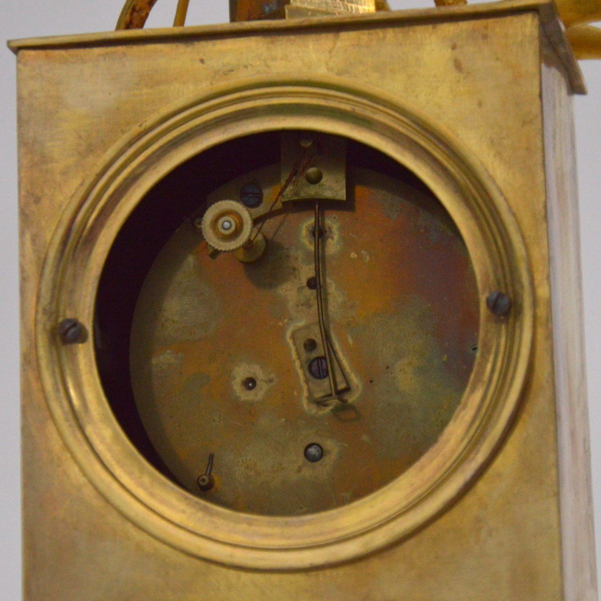 Ormolu Bronze Mantel Clock The Study Of Sciences Dial Signed Dugardyn Courtray 19th Century-photo-6