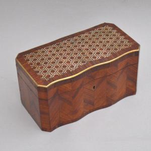 19th Century Modeled Wooden Tea Box