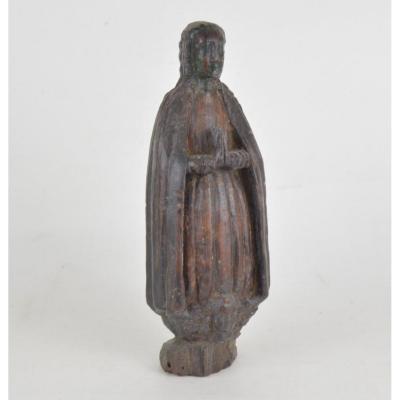  Carved Patinated Wooden Statue Of A Saint 18th Century