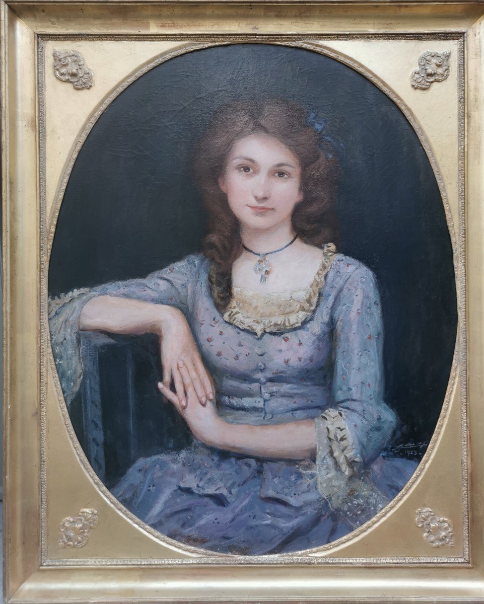 Portrait De Femme De Lucien Jonas Daté 1923