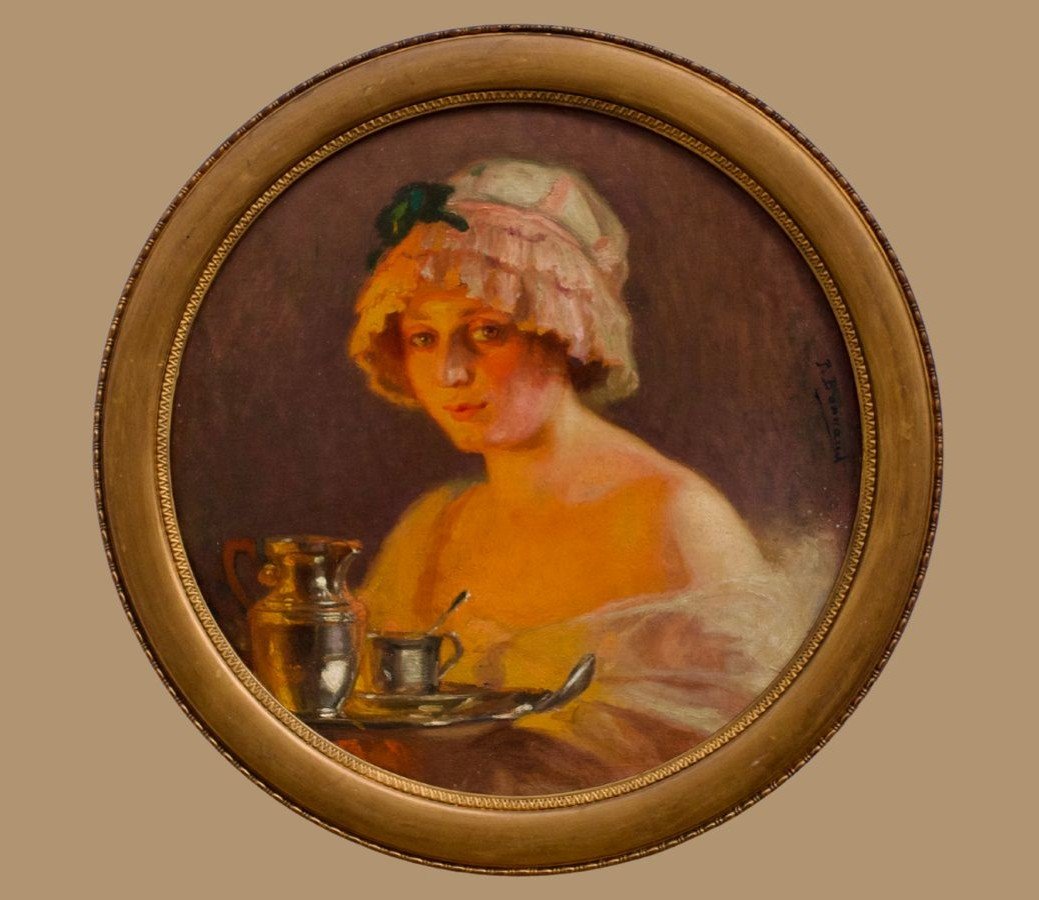 Portrait De Femme Au Petit-déjeuner De Pierre Bonnaud