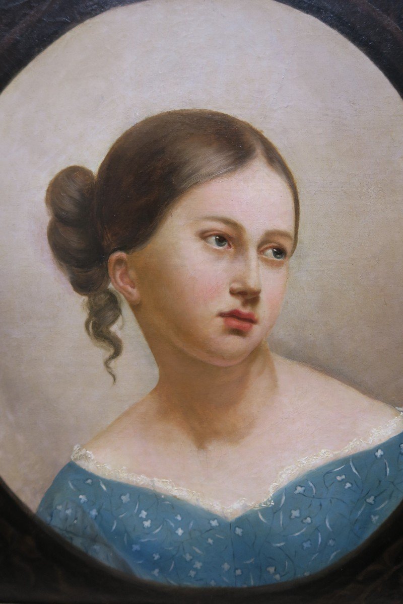 Portrait Femme XIX Signé Et Daté 1839.-photo-3