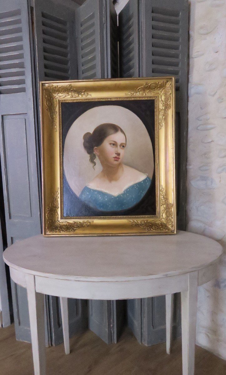 Portrait Femme XIX Signé Et Daté 1839.-photo-1