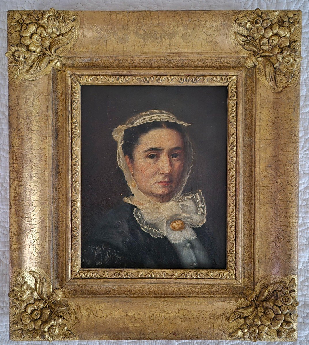 Portrait Femme Du Milieu XIX 