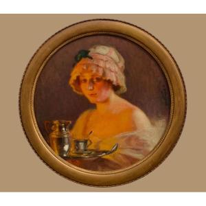 Portrait De Femme Au Petit-déjeuner De Pierre Bonnaud