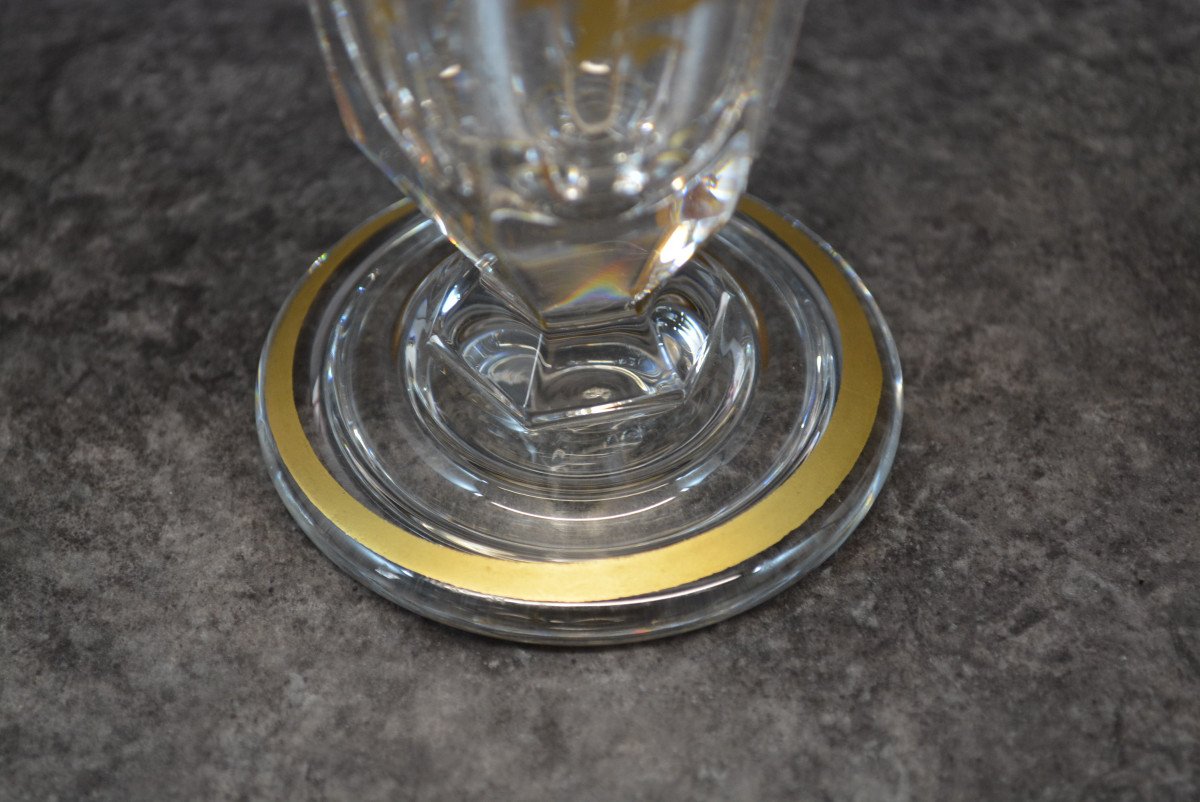 Baccarat Crystal Glass Gilded With Gold-photo-1