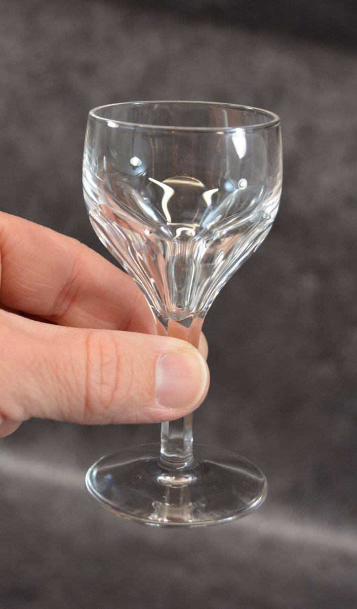 Proantic: Lot De 12 Verres A Vin Blanc En Cristal