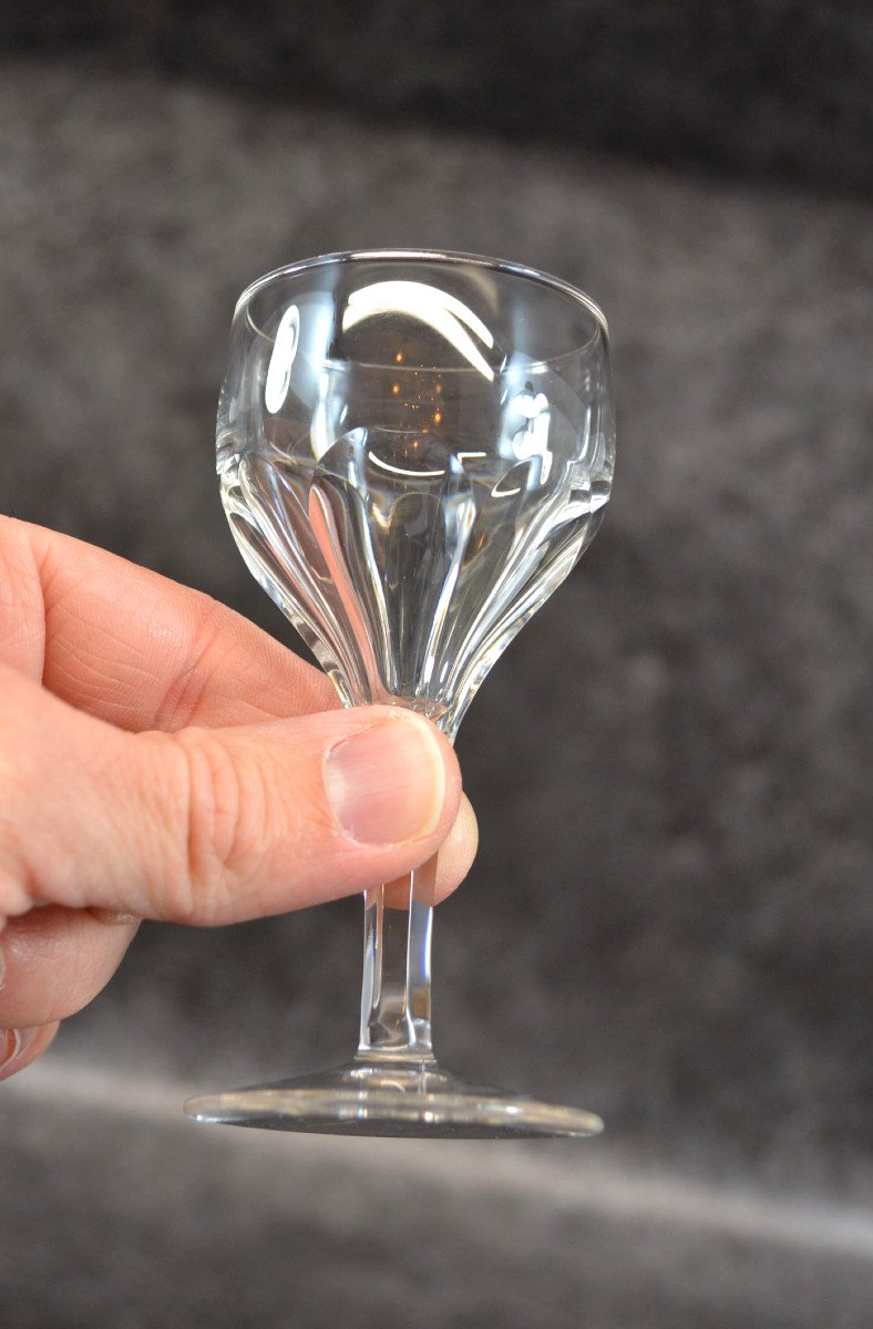 Lot De 12 Verres A Vin Blanc En Cristal -photo-2