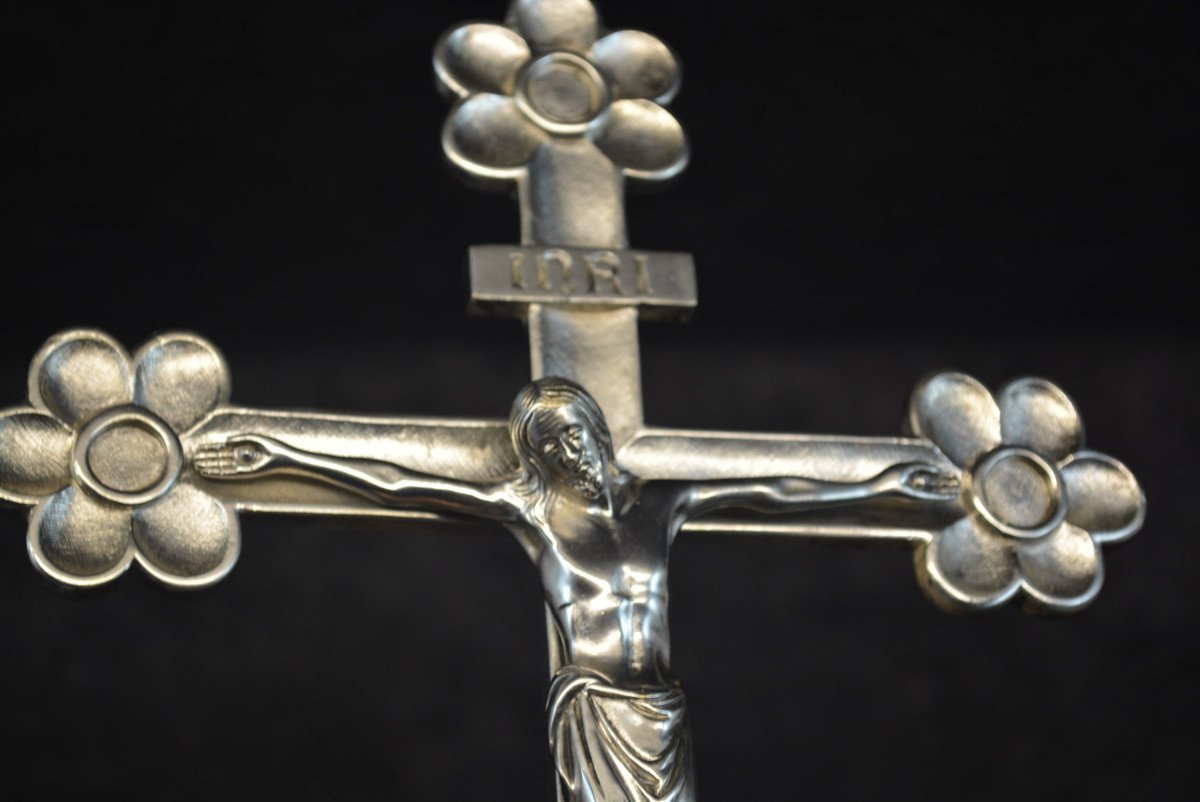 Christ On The Cross In Silver Bronze-photo-1