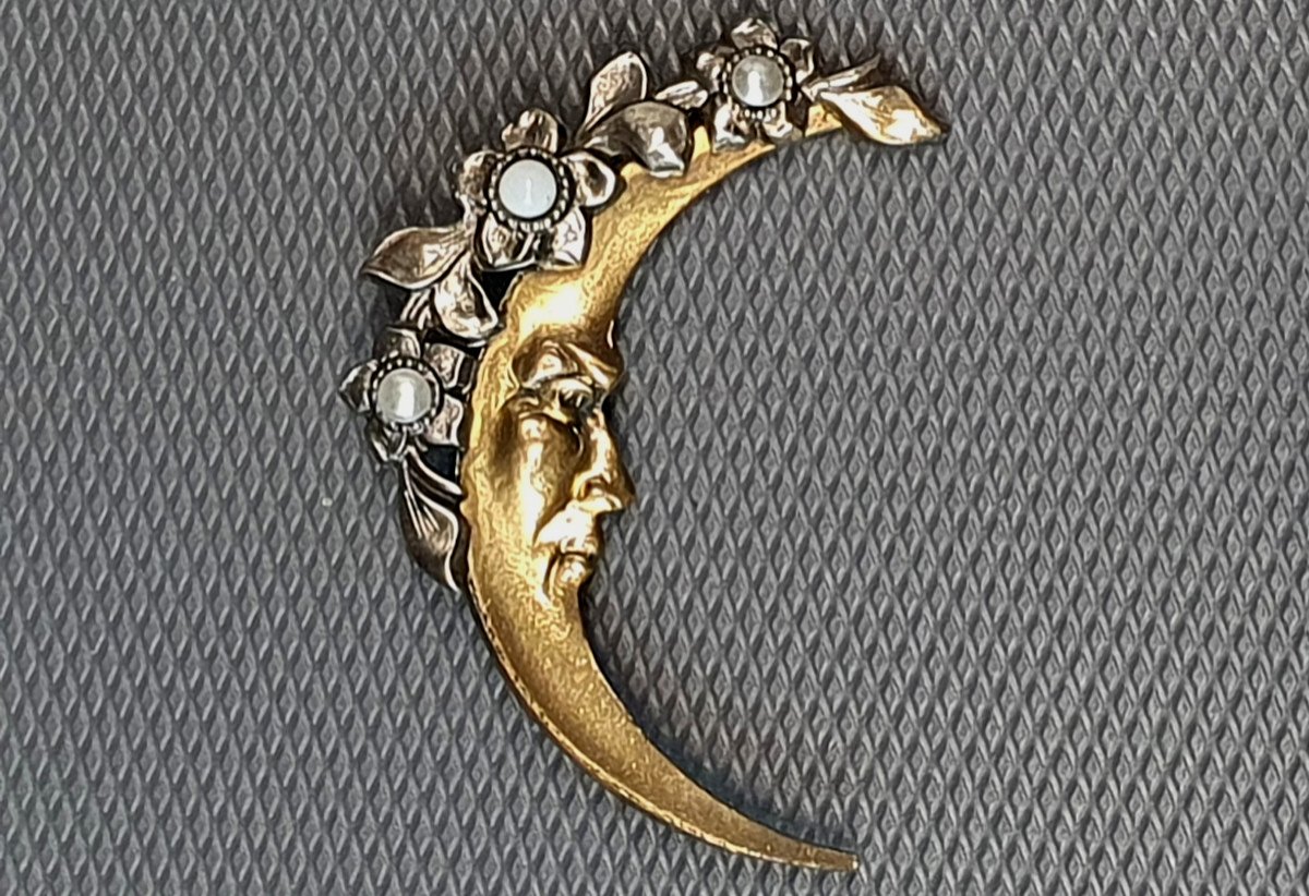 Broche Croissant De Lune