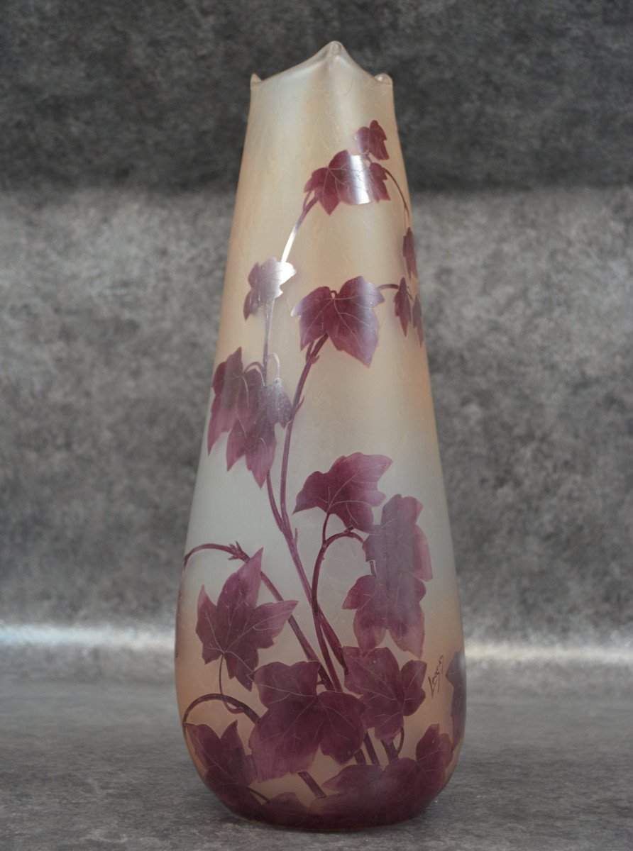 Large Legras Vase Ruby Series 