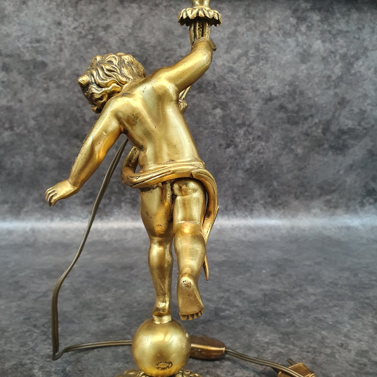 Cherub Bronze Lamp-photo-8