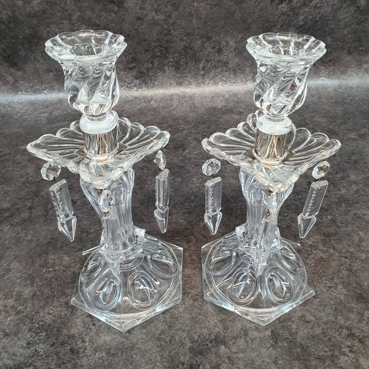 Pair Of Crystal Candlesticks-photo-4