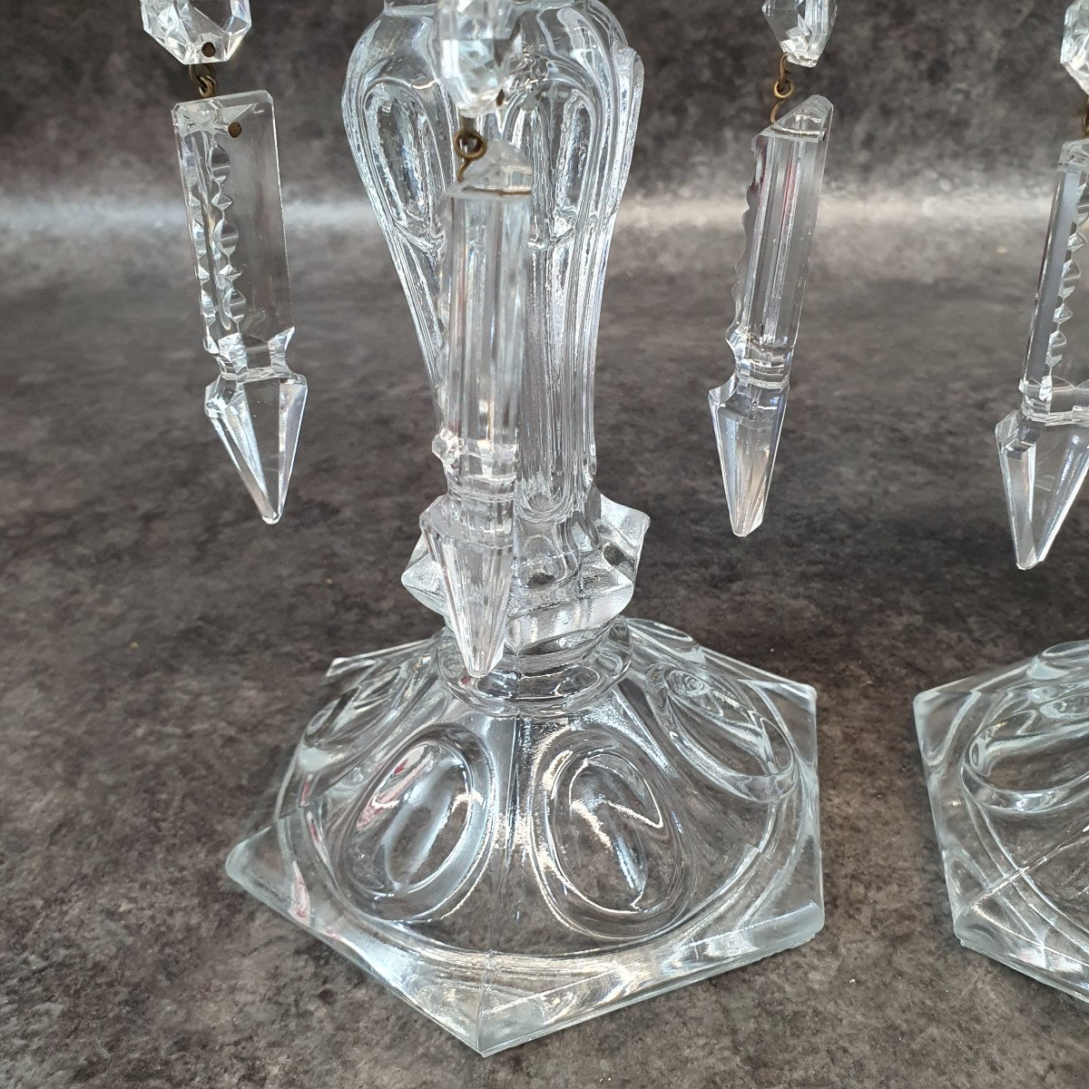 Pair Of Crystal Candlesticks-photo-1