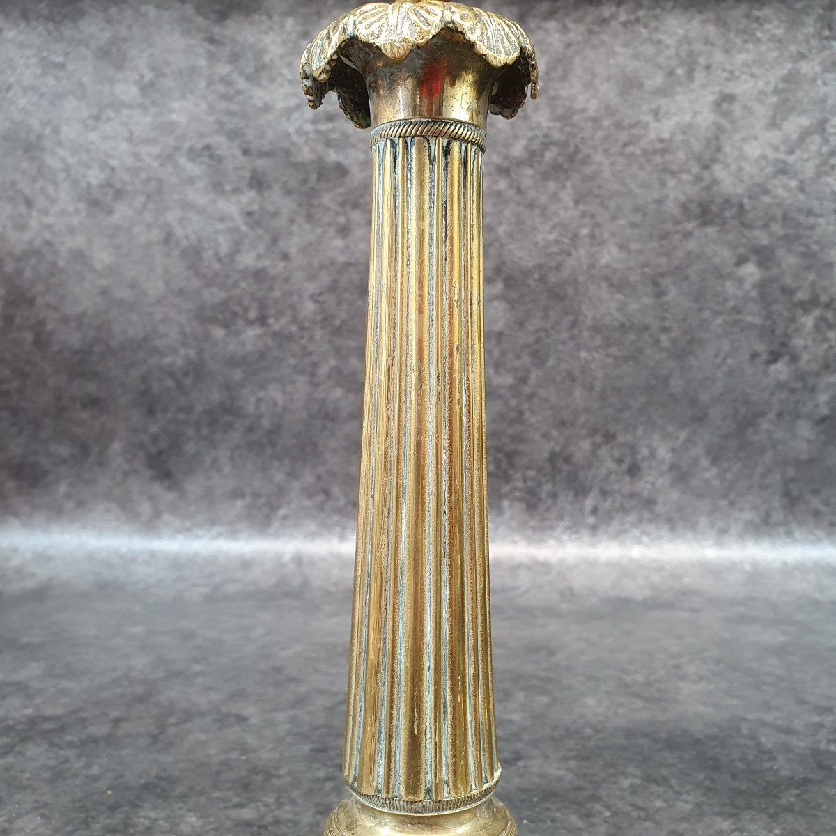 Beautiful Pair Of Bronze Candlesticks-photo-4