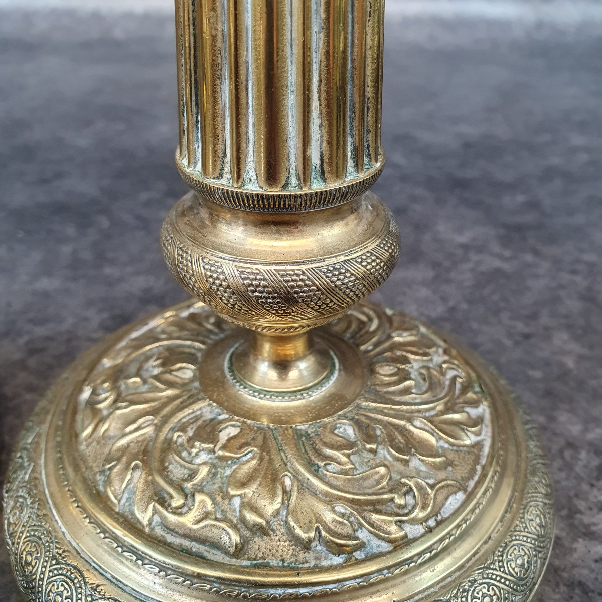 Beautiful Pair Of Bronze Candlesticks-photo-6