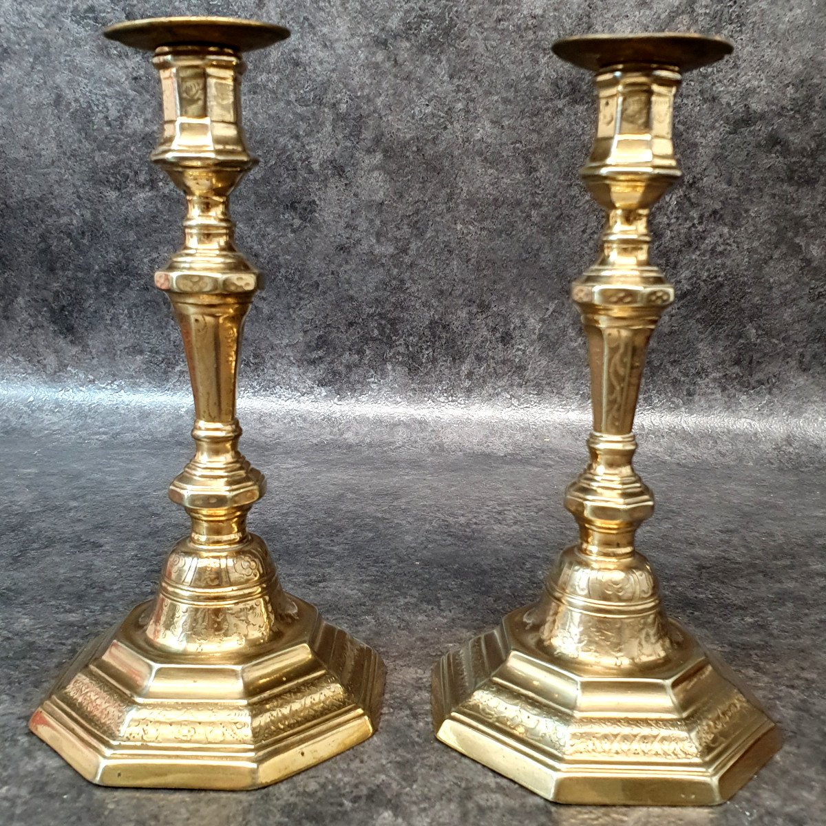 Pair Of Gilt Bronze Candlesticks XVIII