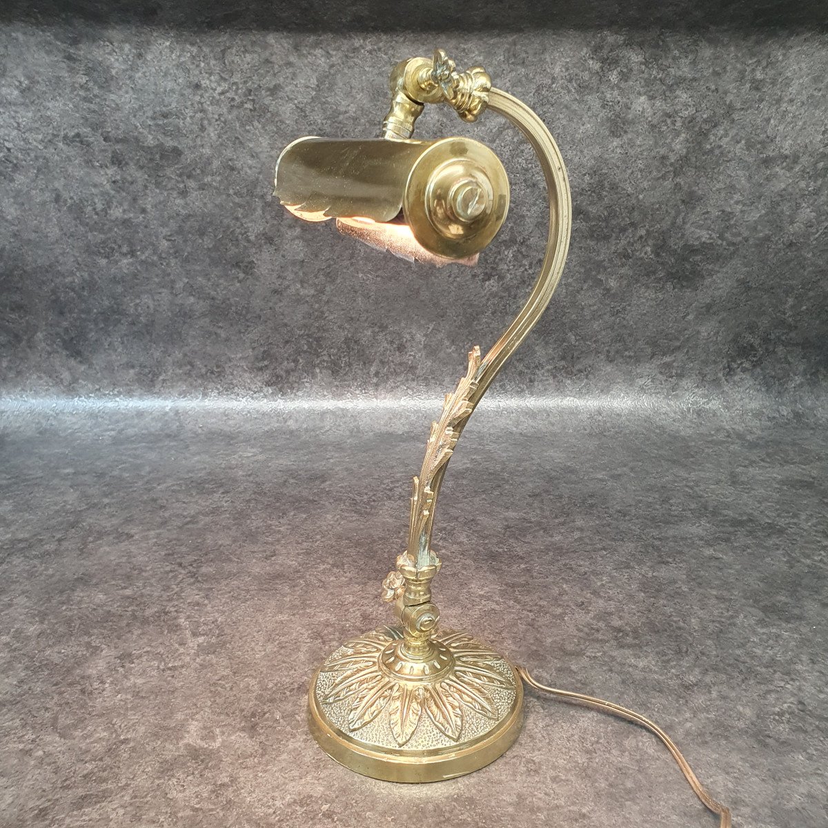 Lampe De Bureau En Bronze P.gilles-photo-4