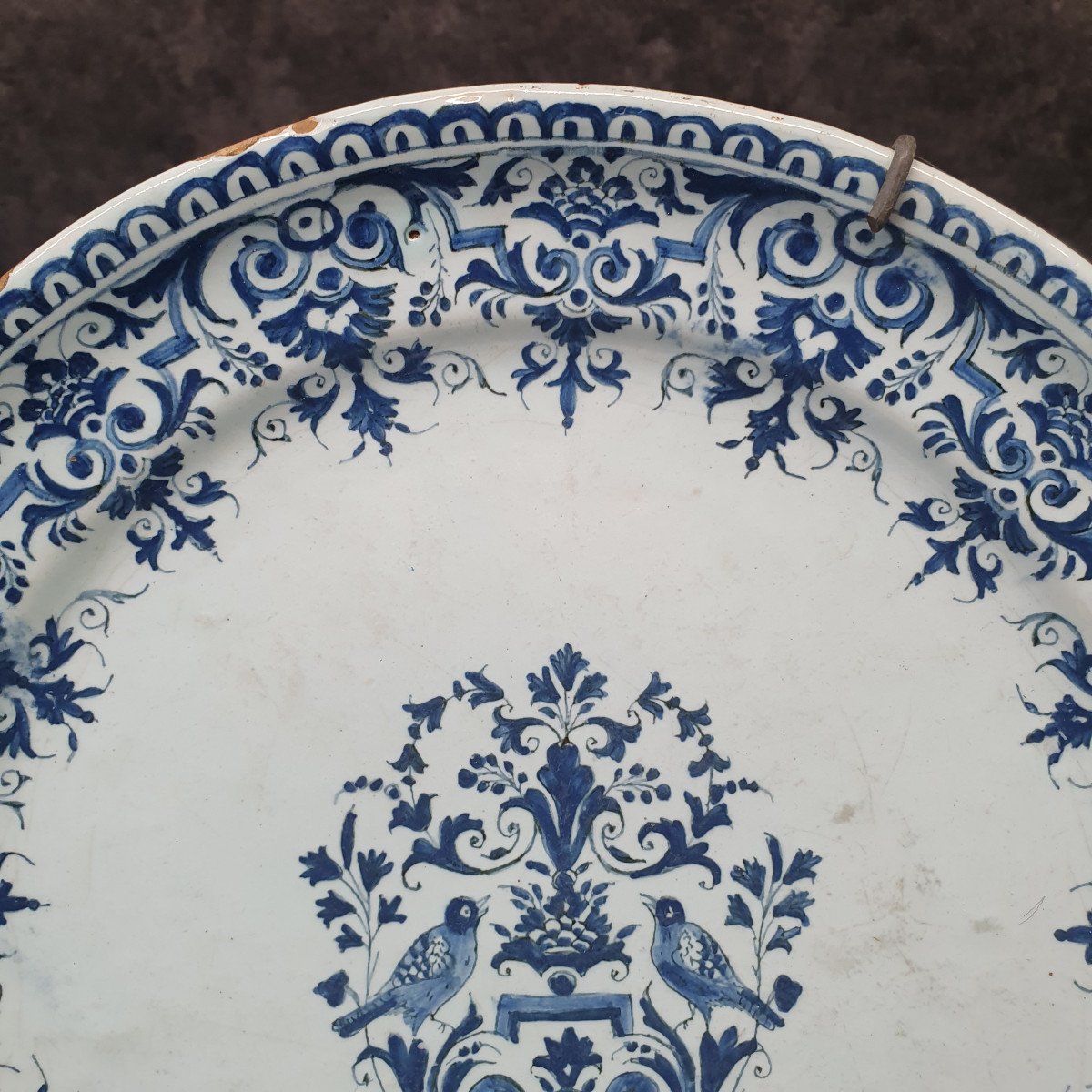 Assiette En Faience De Rouen -photo-3