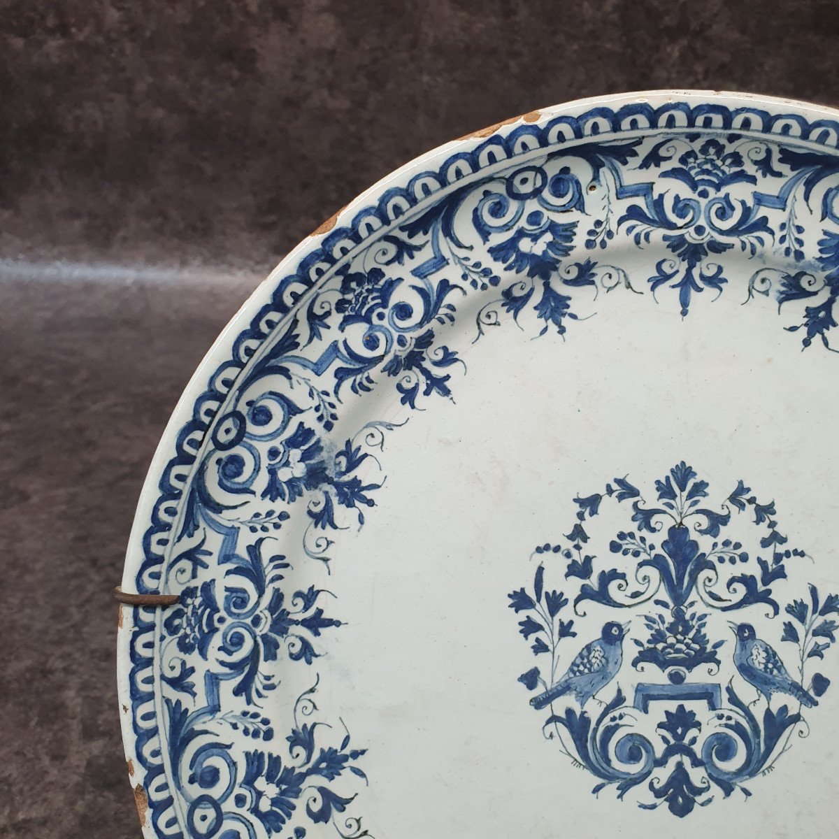 Assiette En Faience De Rouen -photo-3