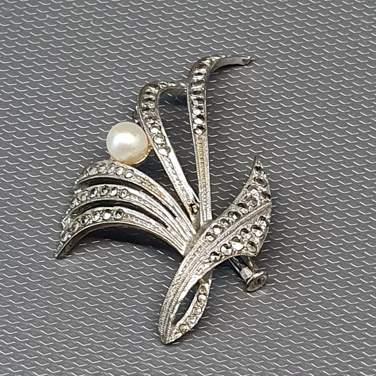 Broche En Argent Et Marcassite-photo-2