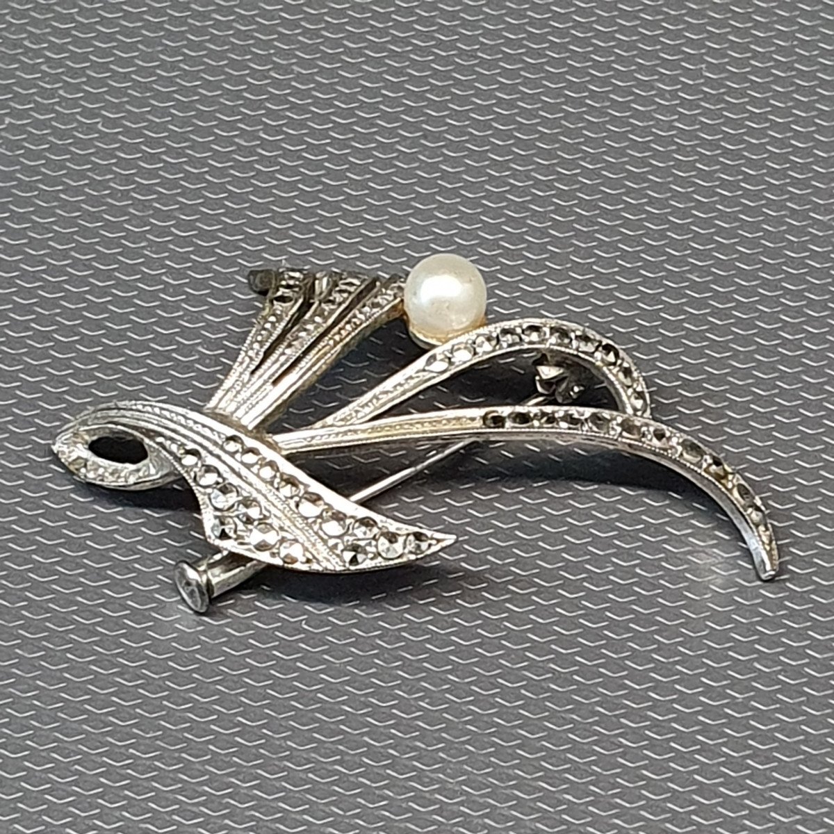 Broche En Argent Et Marcassite-photo-3