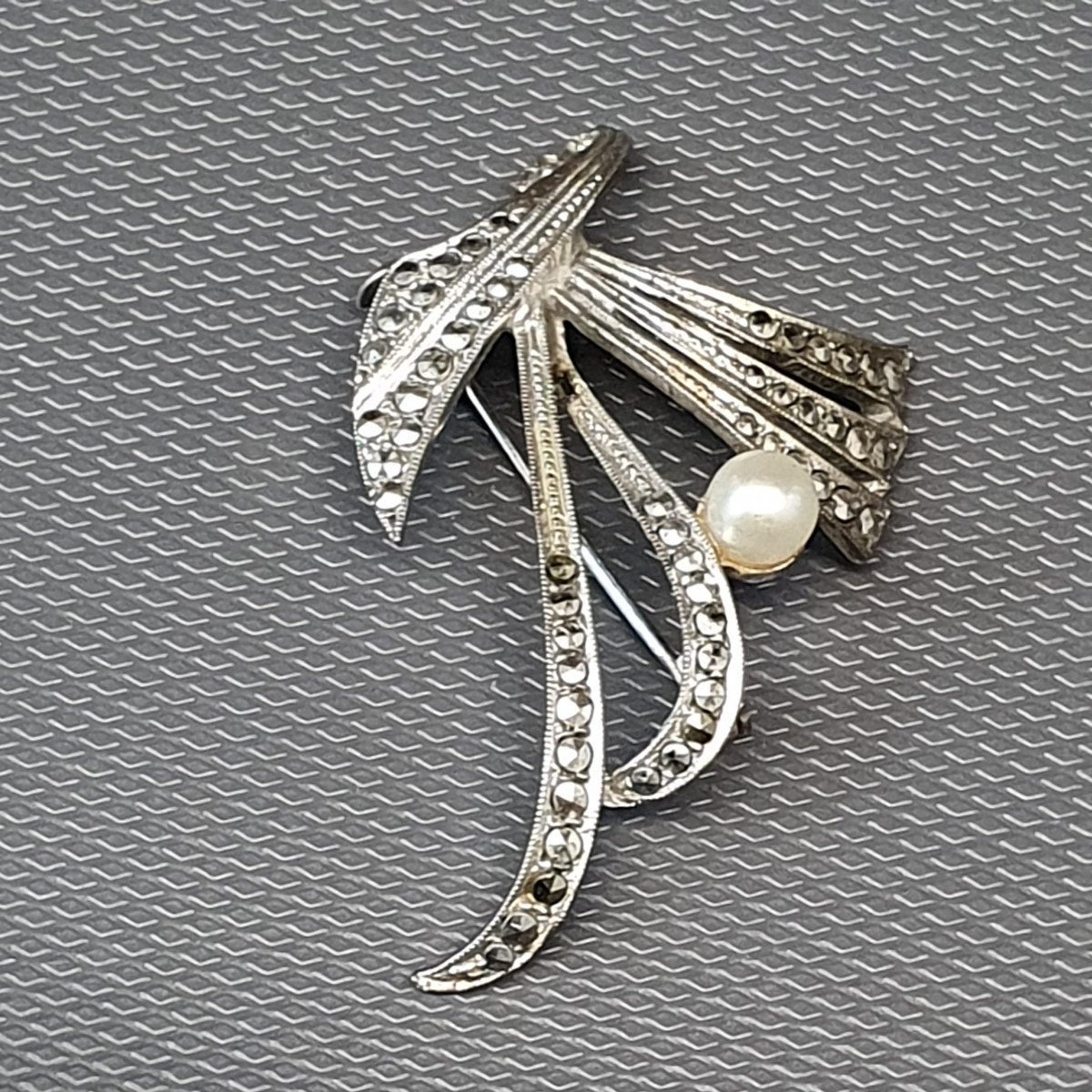 Broche En Argent Et Marcassite-photo-3